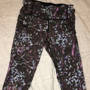 Lulu Printed Running Crop Leggings